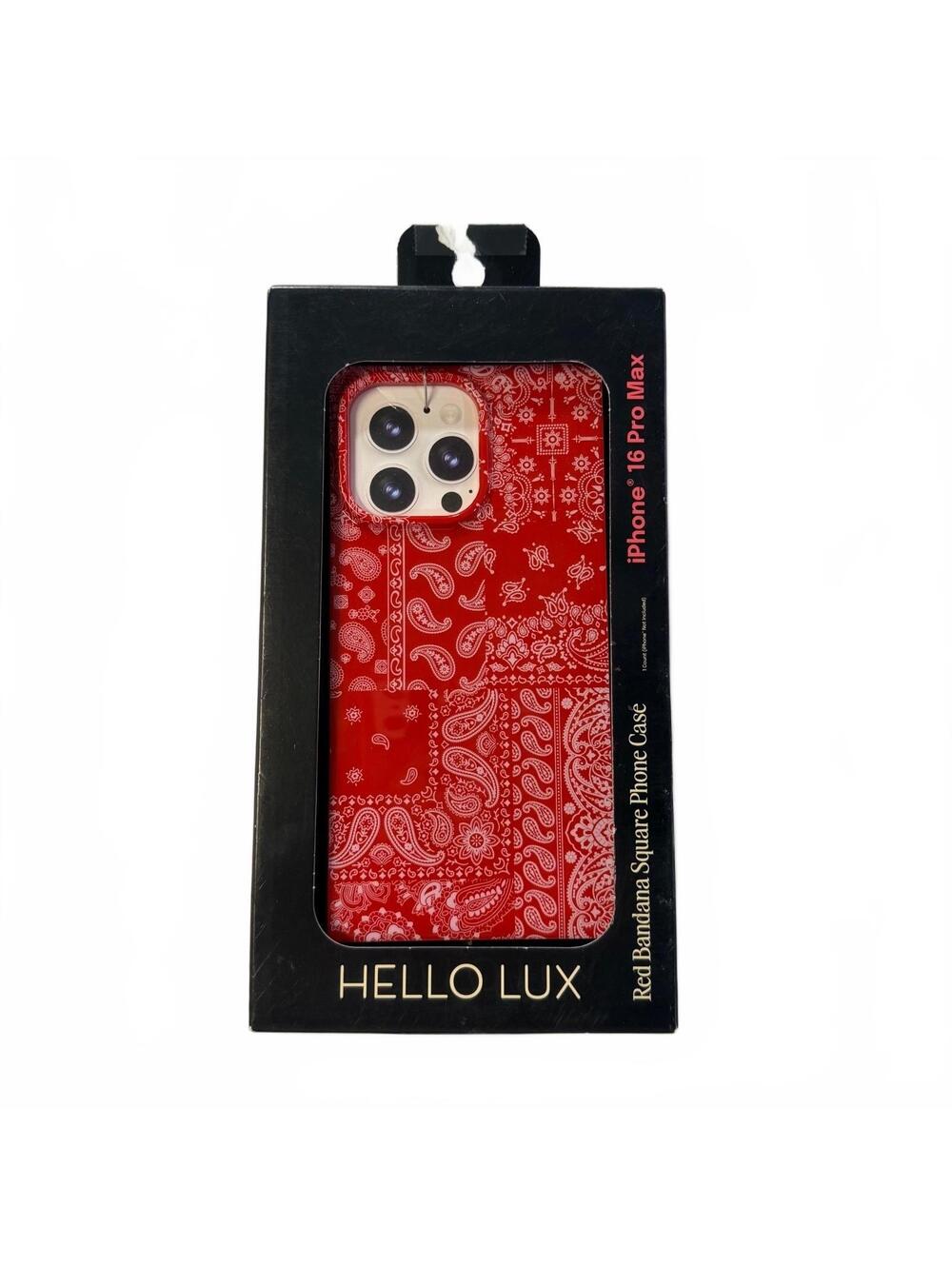 iPhone 16 Pro Max Bandana Case MagSafe Red & White Paisley Square Phone Case NEW
